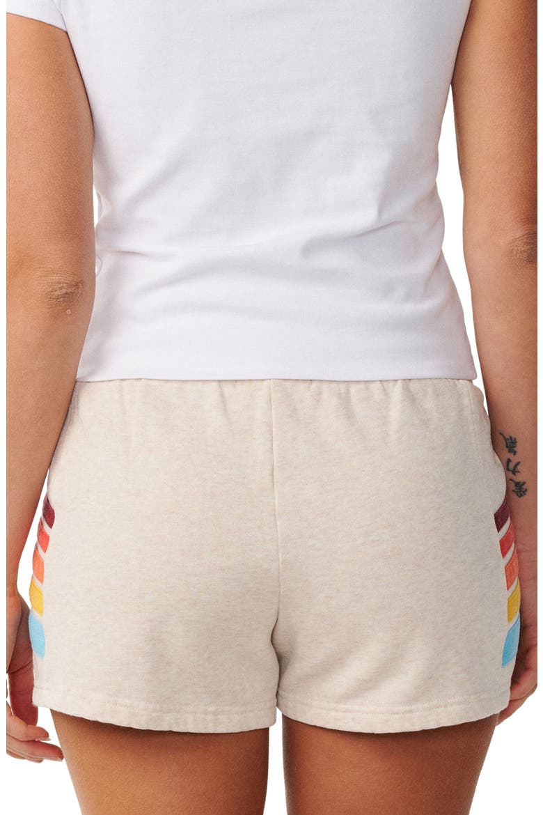 Surf Revival Striped Fleece Shorts, Alternate, color, OATMEAL MARLE