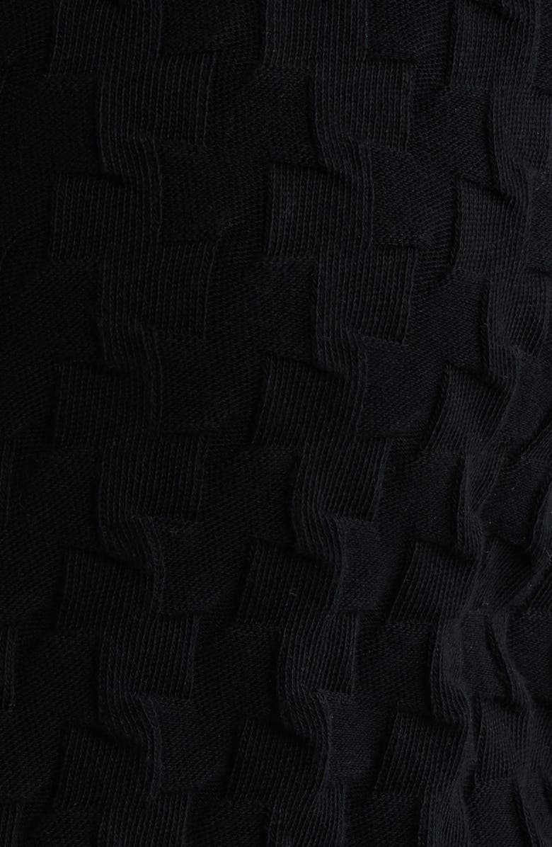 MARGARET O'LEARY Dimensional Cotton Cardigan, Alternate, color, Black