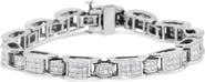 Haus of Brilliance 14K White Gold 5.0 Cttw Diamond "D" Shaped Links Tennis Bracelet