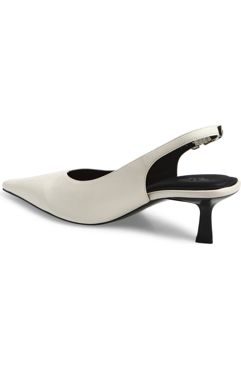 rag & bone Brynn Slingback Kitten Heel Pump, Alternate, color, Antique White