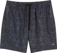 SANTO STUDIO Verona Tech Snakeskin Print Drawstring Shorts