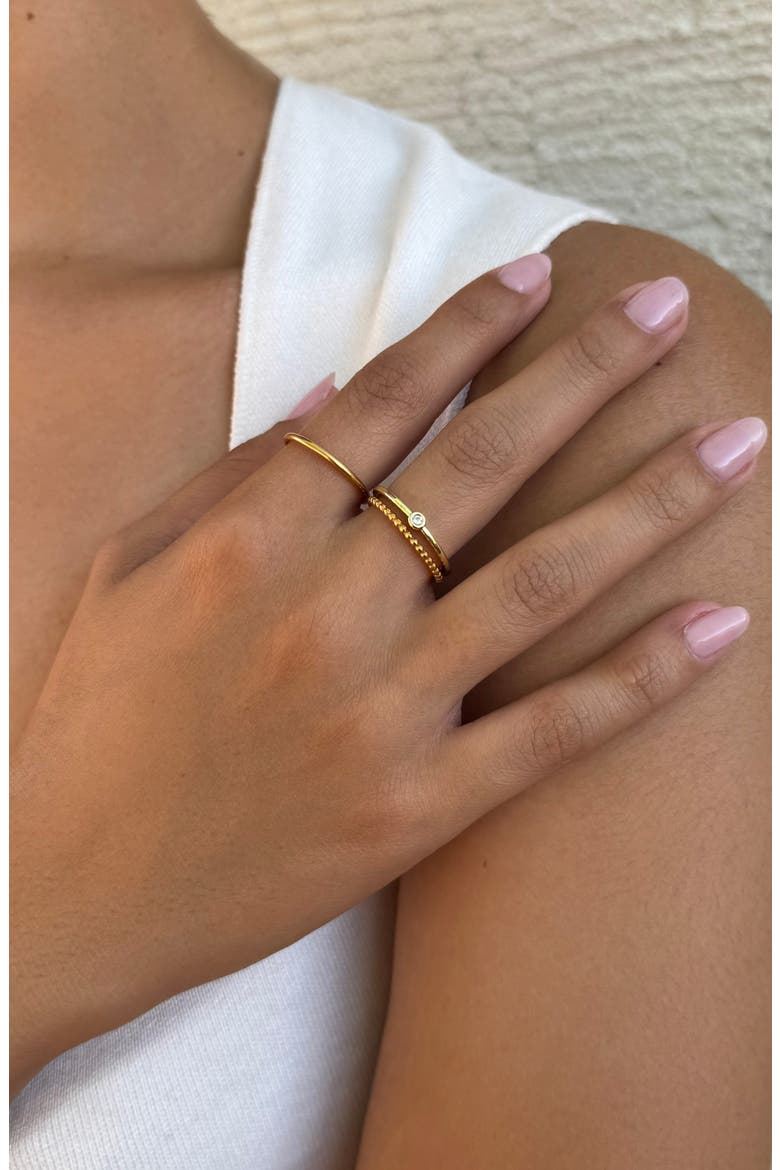 Set of 3 Assorted Stackable Rings, Alternate, color, GOLD