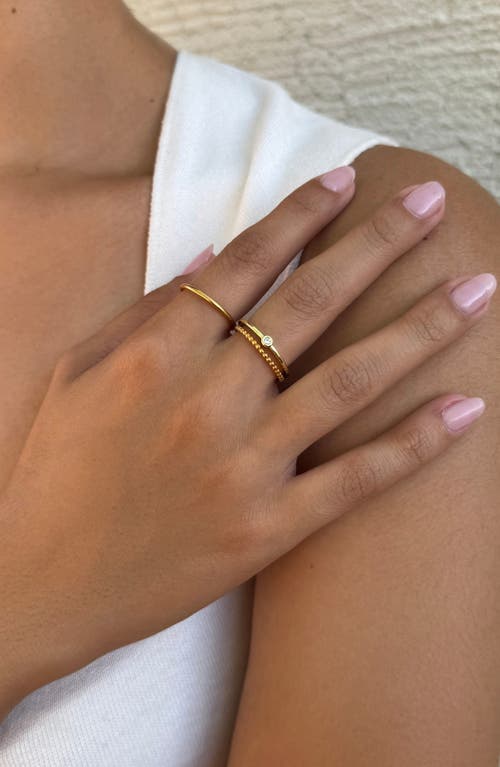 Adornia Set Of 3 Assorted Stackable Rings In Gold
