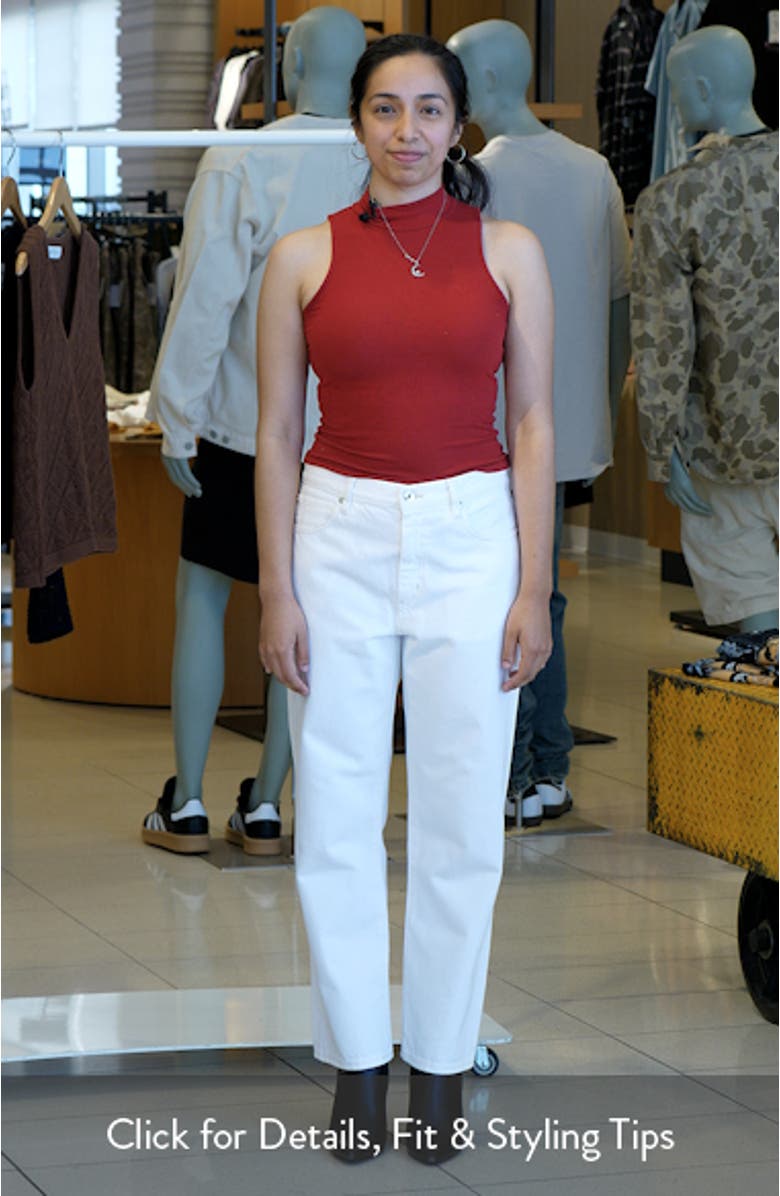 The Hang High Waist Ankle Straight Leg Jeans, sales video thumbnail