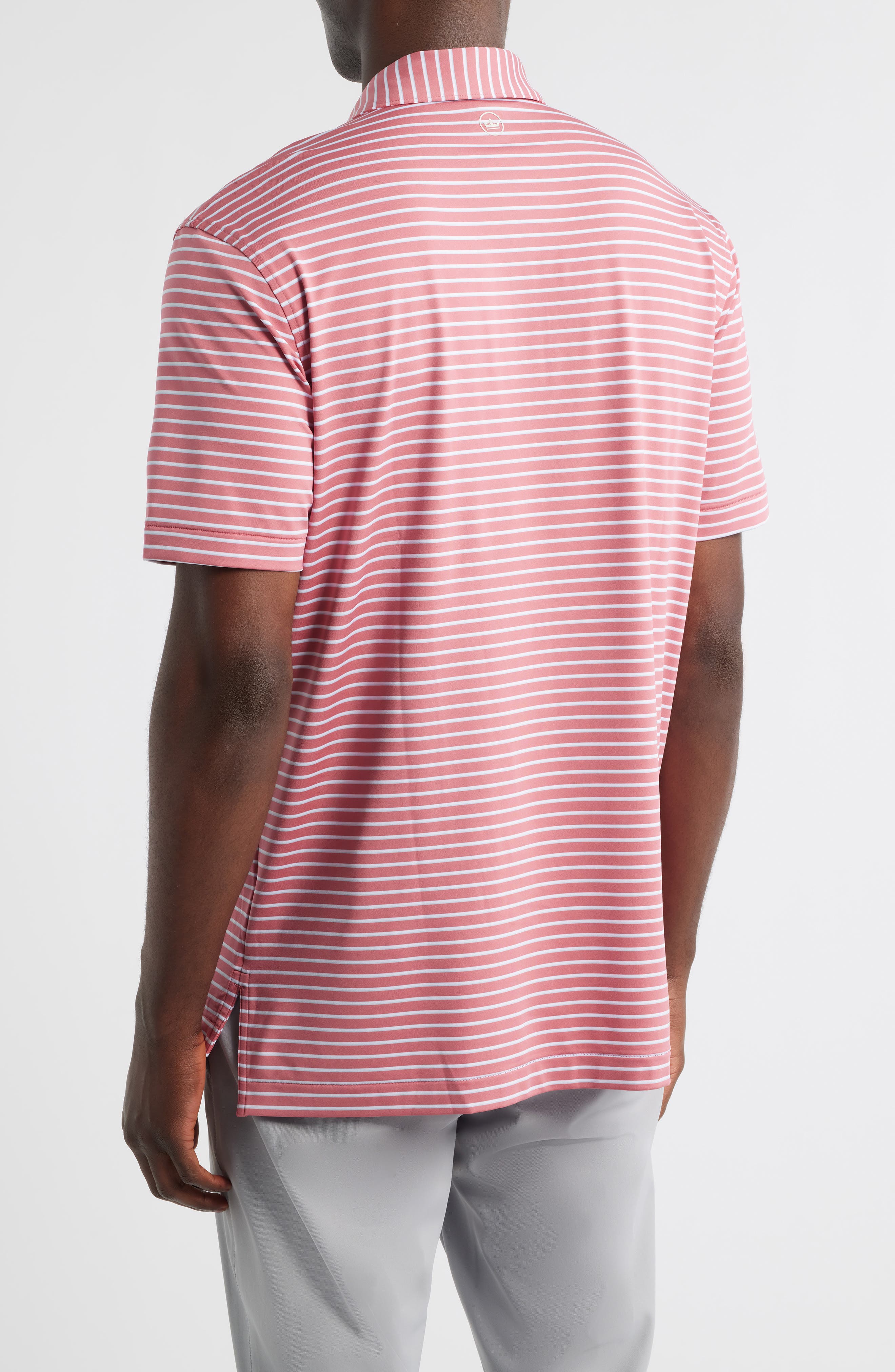 Мужские Peter Millar Dunnes Stripe Performance Jersey Polo — фото 2
