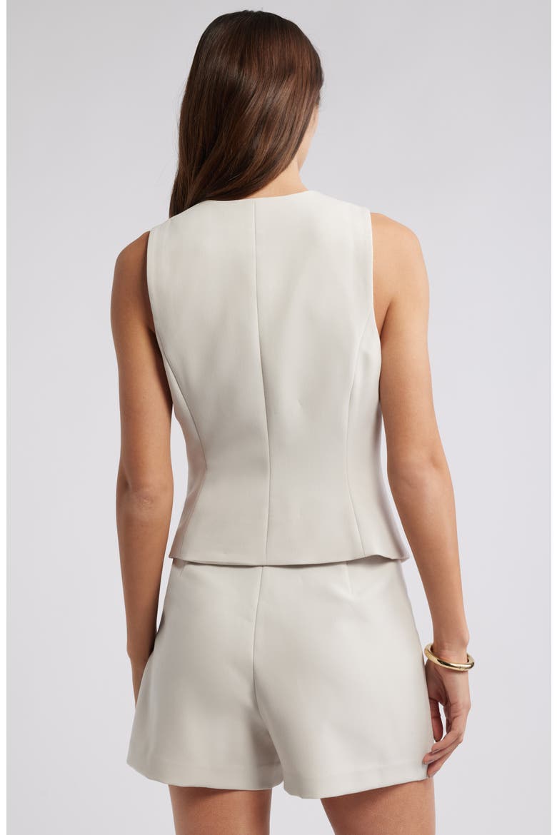 Icon Twill Tailored Waistcoat, Alternate, color, BEIGE PUMICE