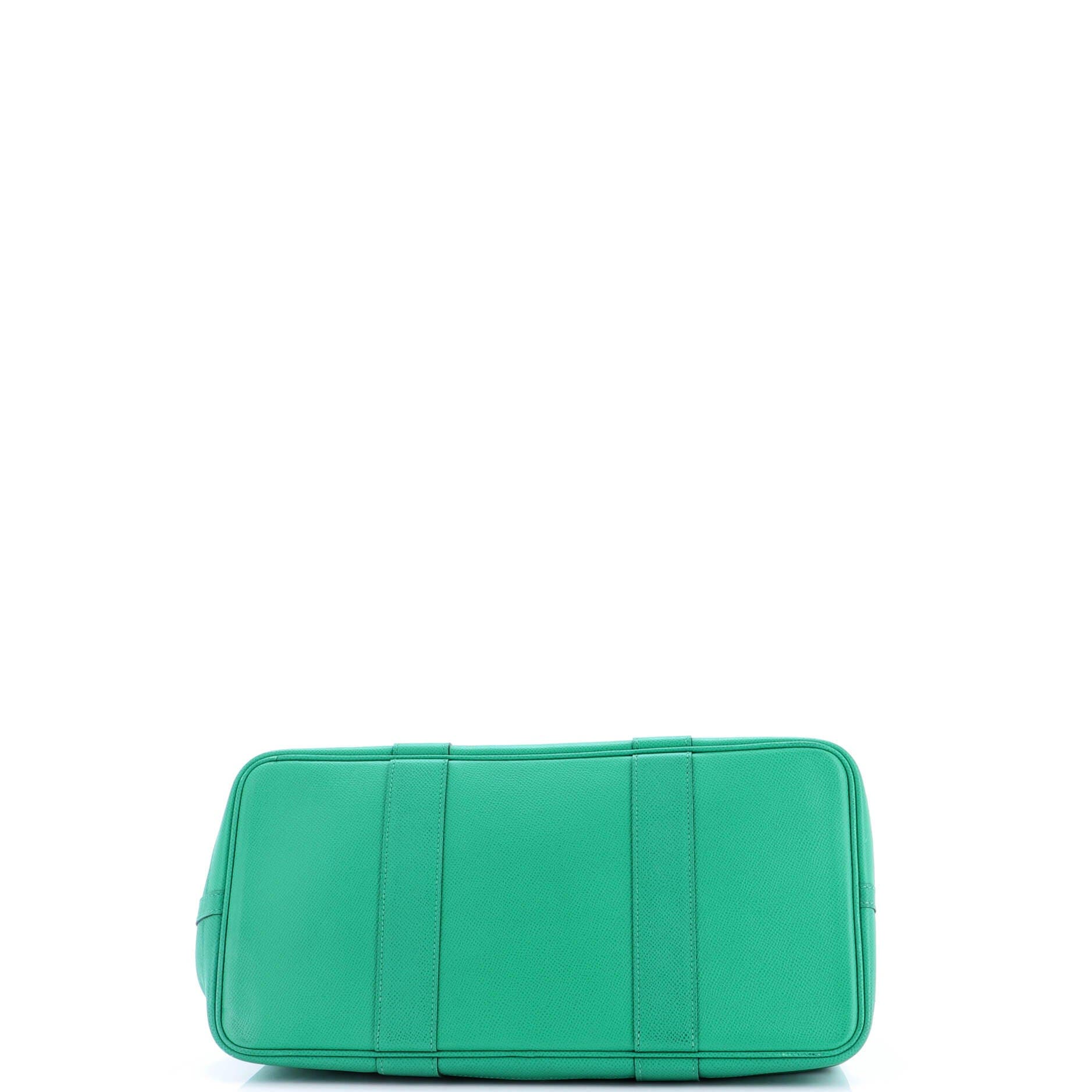 Pre-Owned Hermes Garden Party Tote Leather 36, Alternate, color, Vert Jade