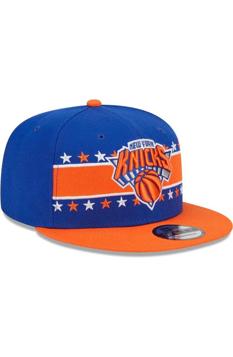 New Era Men's New Era Blue New York Knicks Banded Stars 9FIFTY Snapback Hat, Alternate, color, 