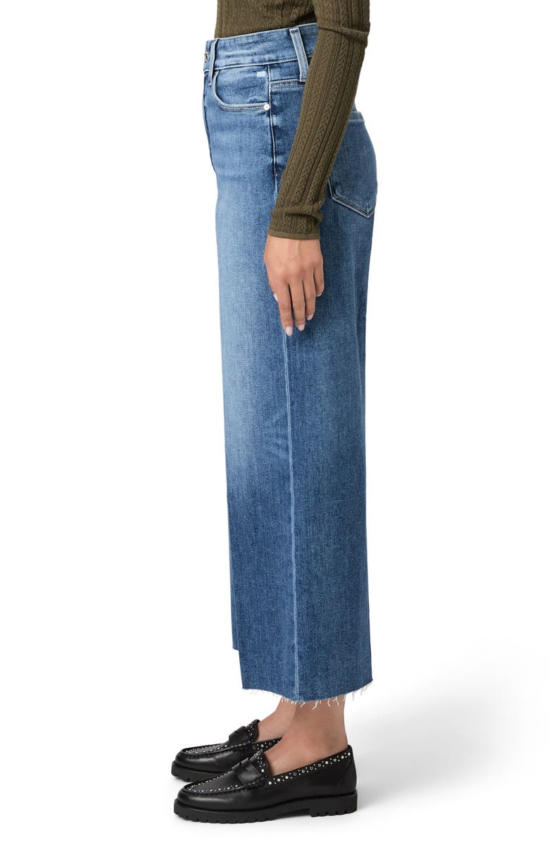 PAIGE Anessa Raw Hem High Waist Wide Leg Jeans, Alternate, color, Westminster Distressed