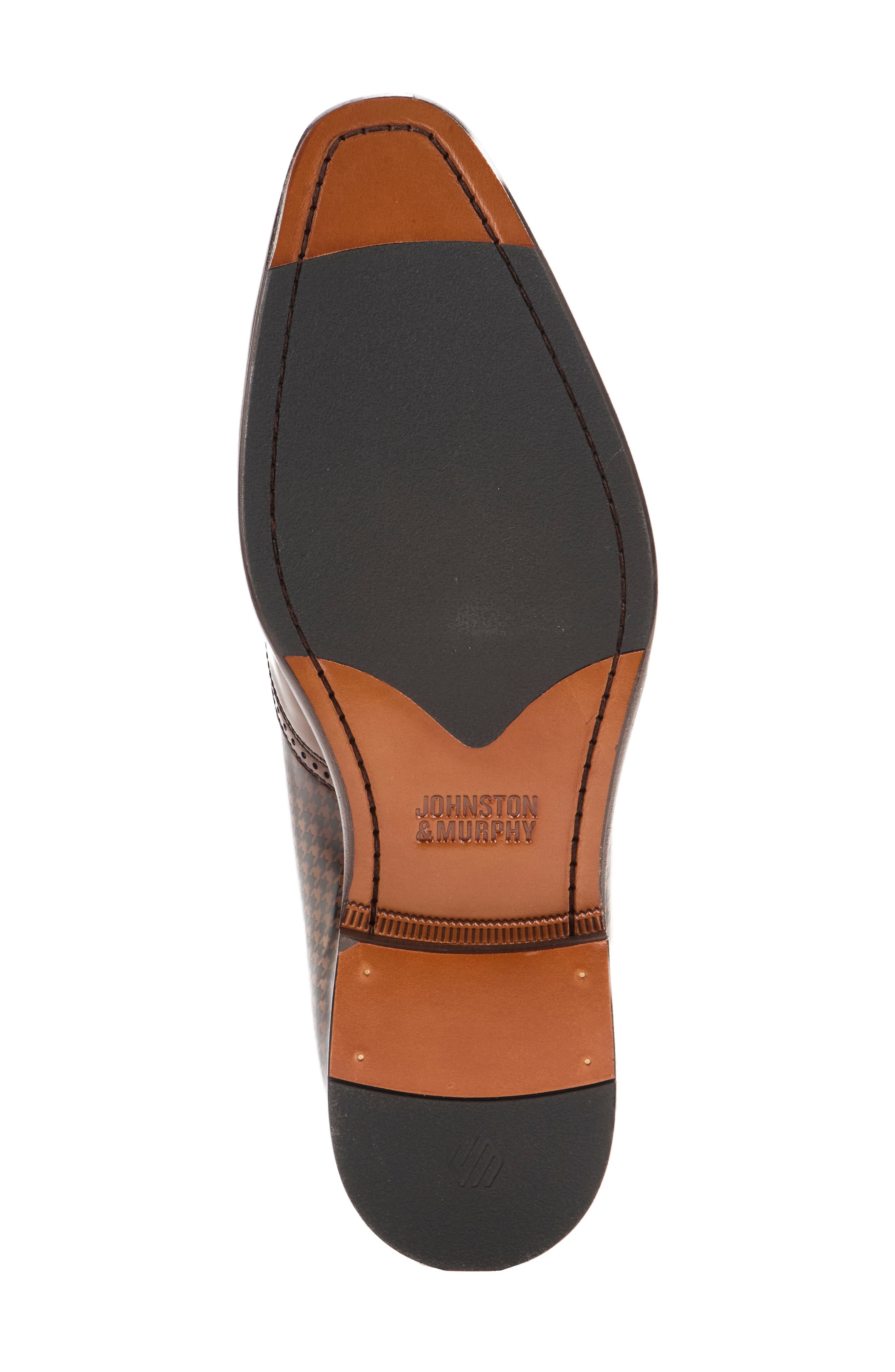 Johnston & Murphy Sullivan Wingtip Derby, Alternate, color, Mahogany Brush-Off Houndstooth