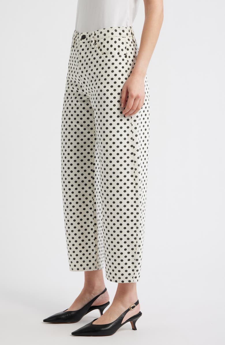 FRAME The Bow Crop Jeans, Alternate, color, White Polka Dot