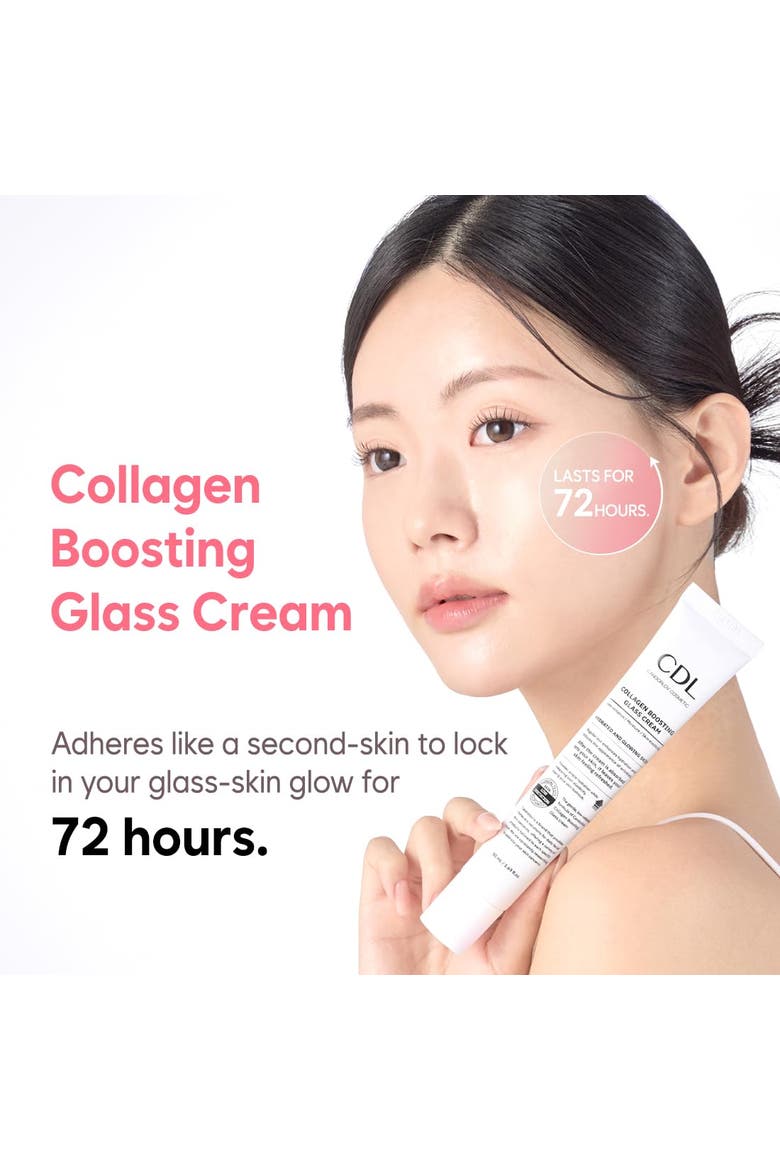Glass Skin Cream All Skin Types 72 HR Deep Hydration Daily Care 1.69 fl oz, Alternate, color, White