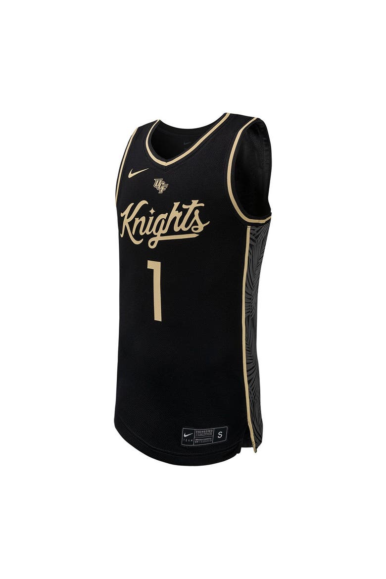 Men's Nike #1 Black UCF Knights Replica Basketball Jersey, Alternate, color, Black