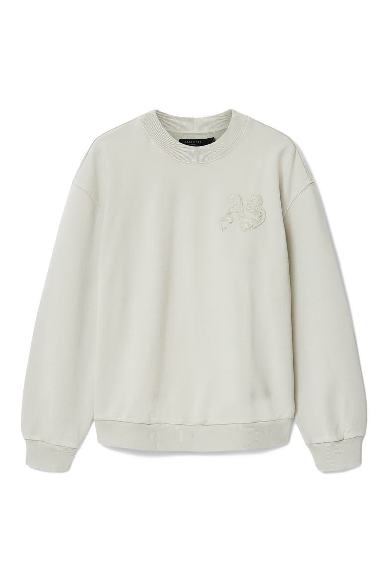 Insignia Graphic Appliqué Cotton Sweatshirt, Alternate, color, SEA GREEN