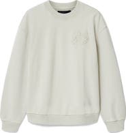 AllSaints Insignia Graphic Appliqué Cotton Sweatshirt
