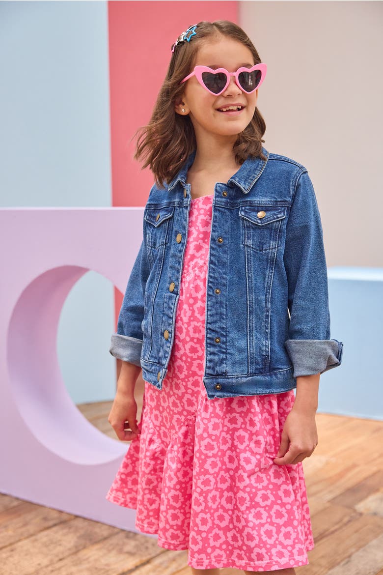 Kids' Asymmetrical Dress, Alternate, color, Maple Leaf