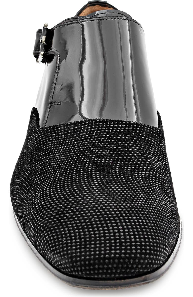 Mezlan Patent Monk Strap Loafer, Alternate, color, Black
