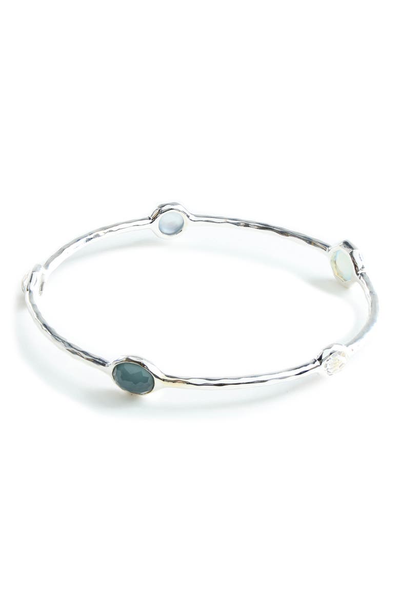 Wonderland 5-Stone Bangle Bracelet, Main, color, SAVOY