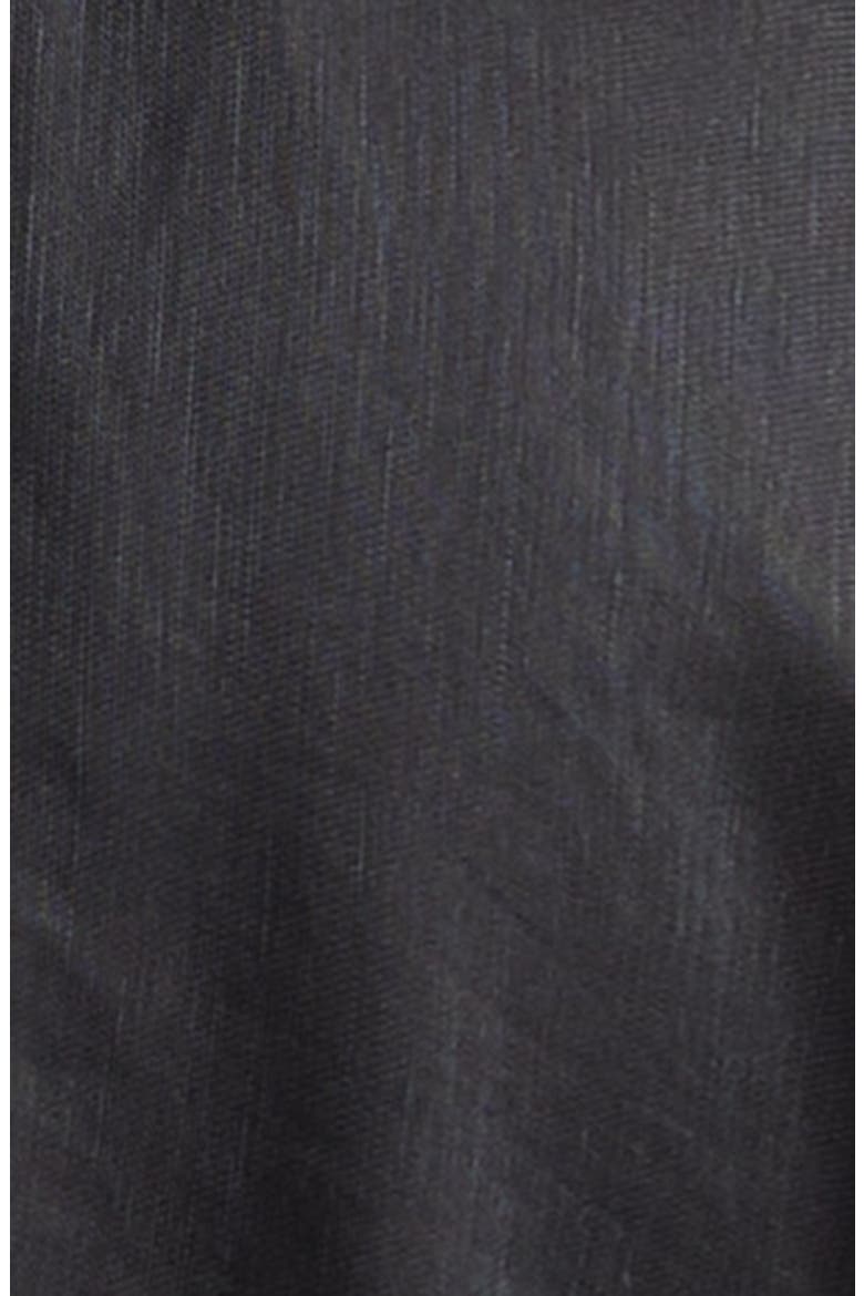 Kindred Spirit Luna Structured Linen & Silk Midi Cocktail Dress, Alternate, color, BLACK