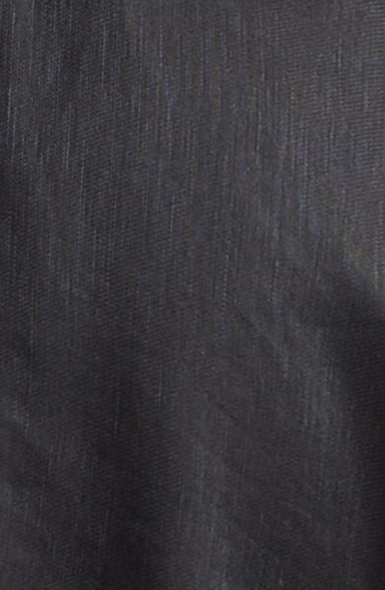 Zimmermann Kindred Spirit Luna Structured Linen & Silk Midi Cocktail Dress, Alternate, color, Black