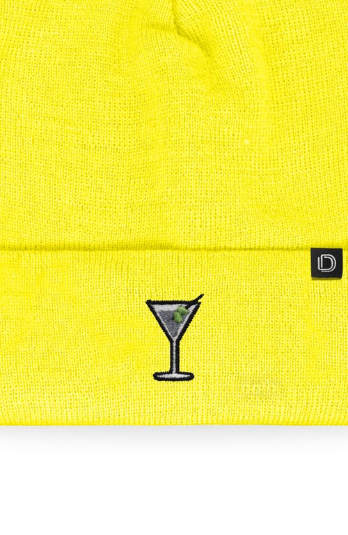 Dalix Martini Beanie Cap In Yellow