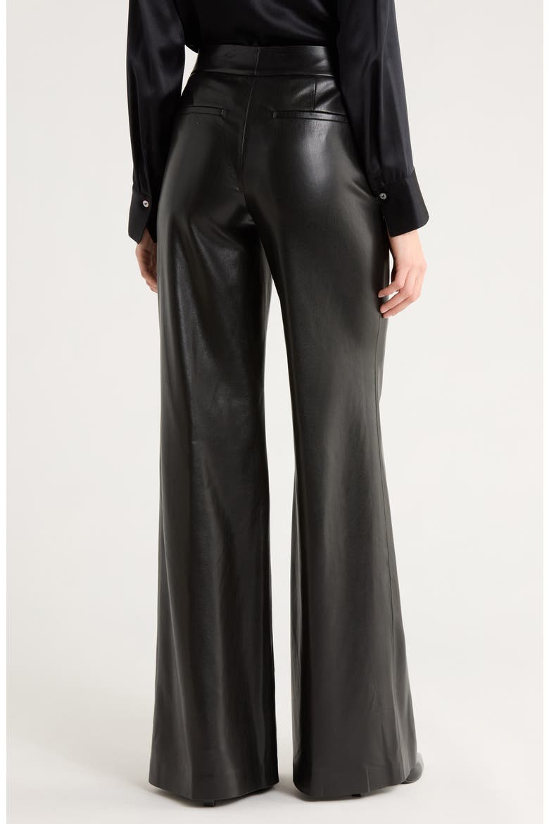Dylan High Waist Flare Faux Leather Pants, Alternate, color, BLACK