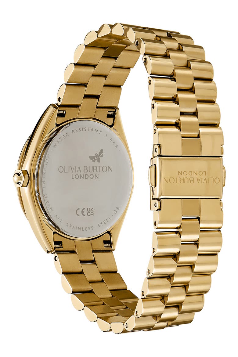 Bejewelled Bracelet Watch, 34mm, Alternate, color, GOLD