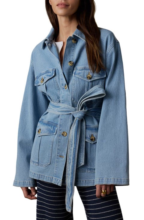 Solstice Tie Waist Denim Jacket
