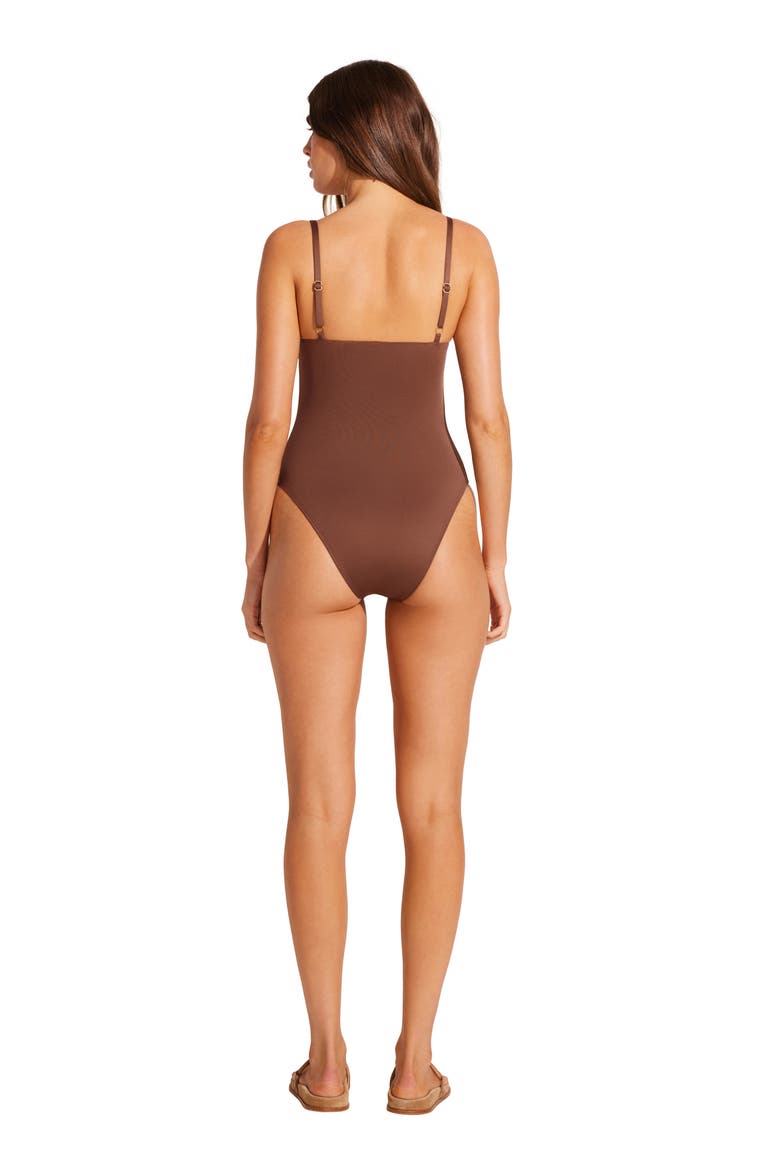 Jenna One-Piece Swimsuit, Alternate, color, MOCHA BRN