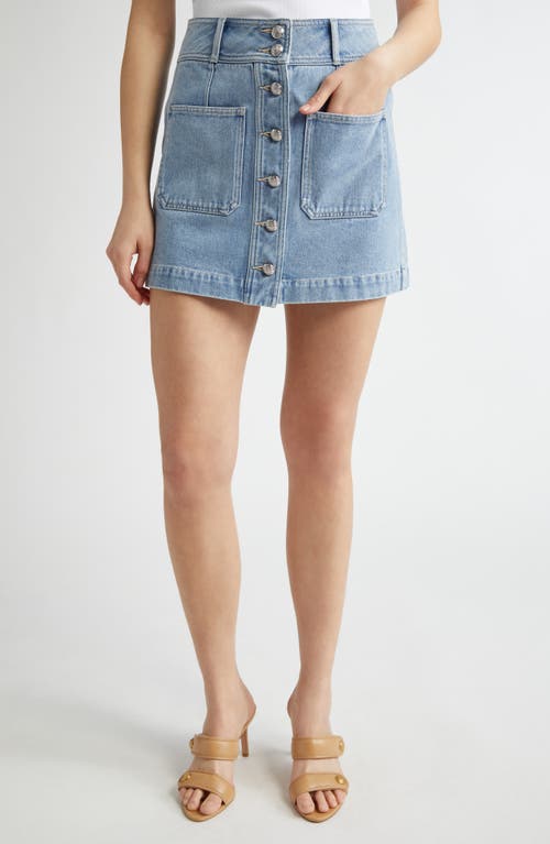 Veronica Beard Moxie Denim Miniskirt In Silverwood Blue