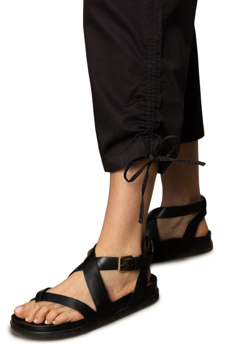 Cotton Twill Utility Crop Pants, Alternate, color, BLACK