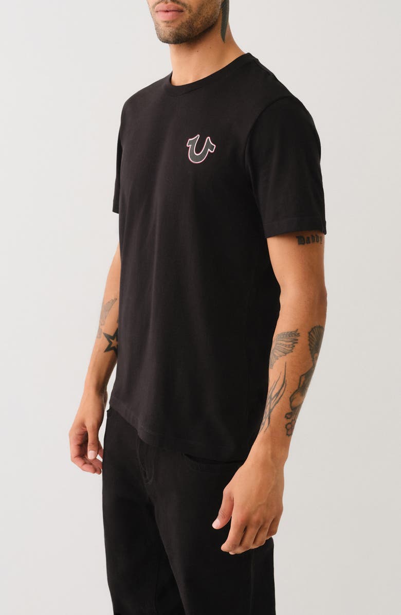 True Religion Tri Arch Logo Cotton Graphic T-Shirt, Alternate, color, 