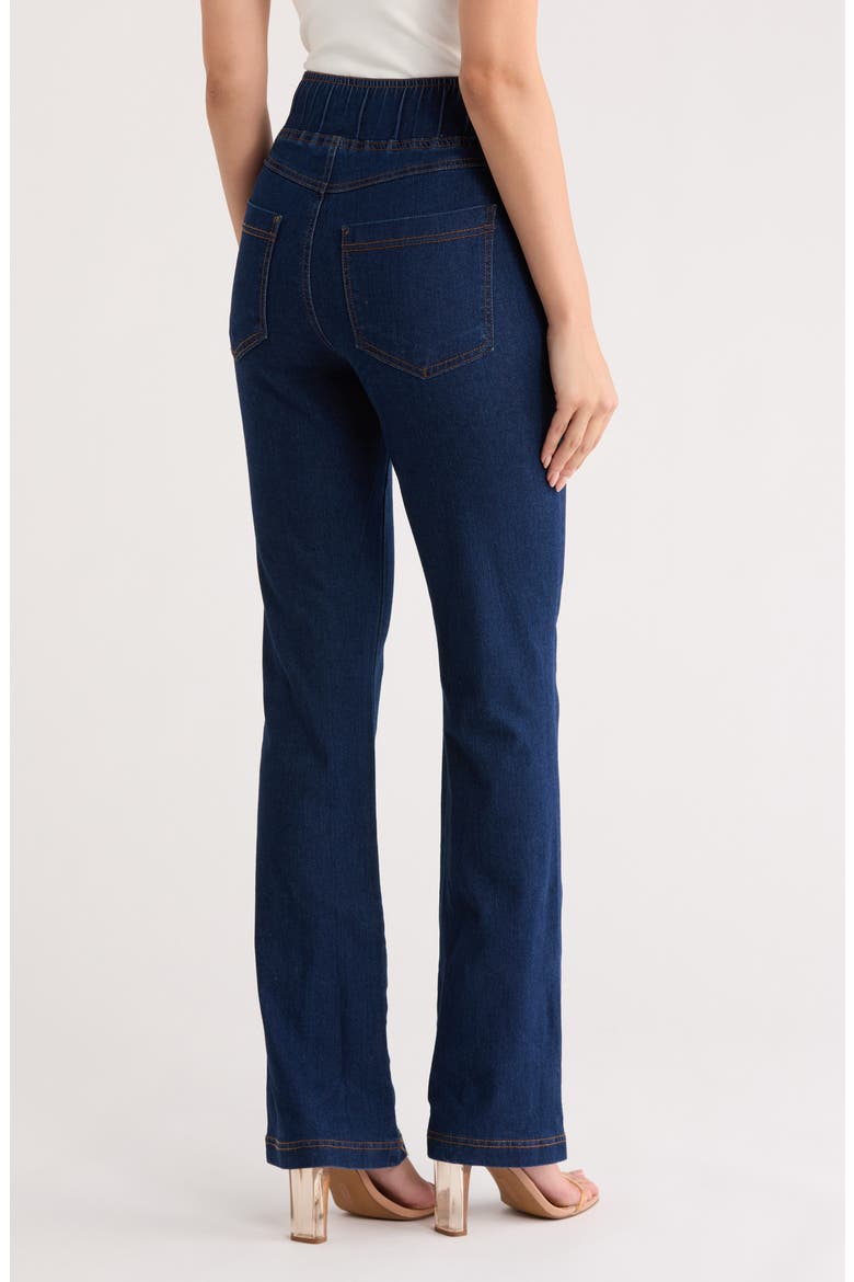 Denim Bootcut Leggings, Alternate, color, DARK INDIGO