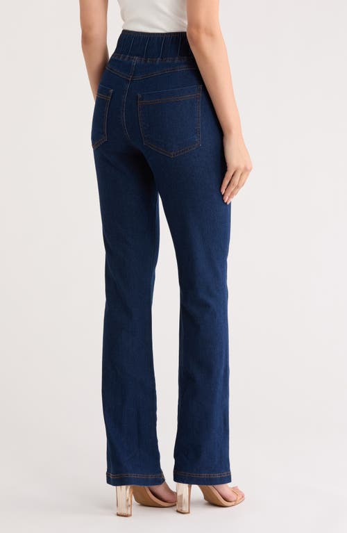 Hue Denim Bootcut Leggings In Blue