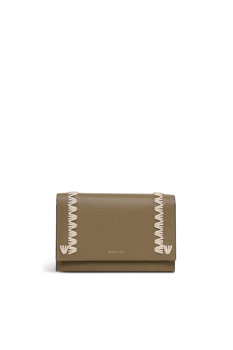 Oak Street - Stitch Medium Flapover Wallet, Main, color, Acorn