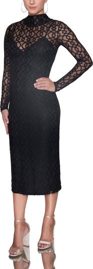 RACHEL Rachel Roy Lydie Turtleneck Midi Dress Nordstrom