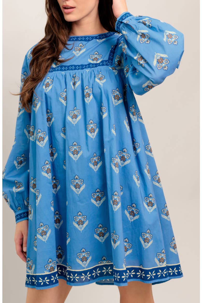 Long Sleeve Minidress, Alternate, color, BLUE