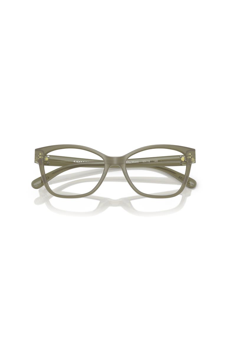 COACH 53mm Butterfly optical glasses, Alternate, color, Green