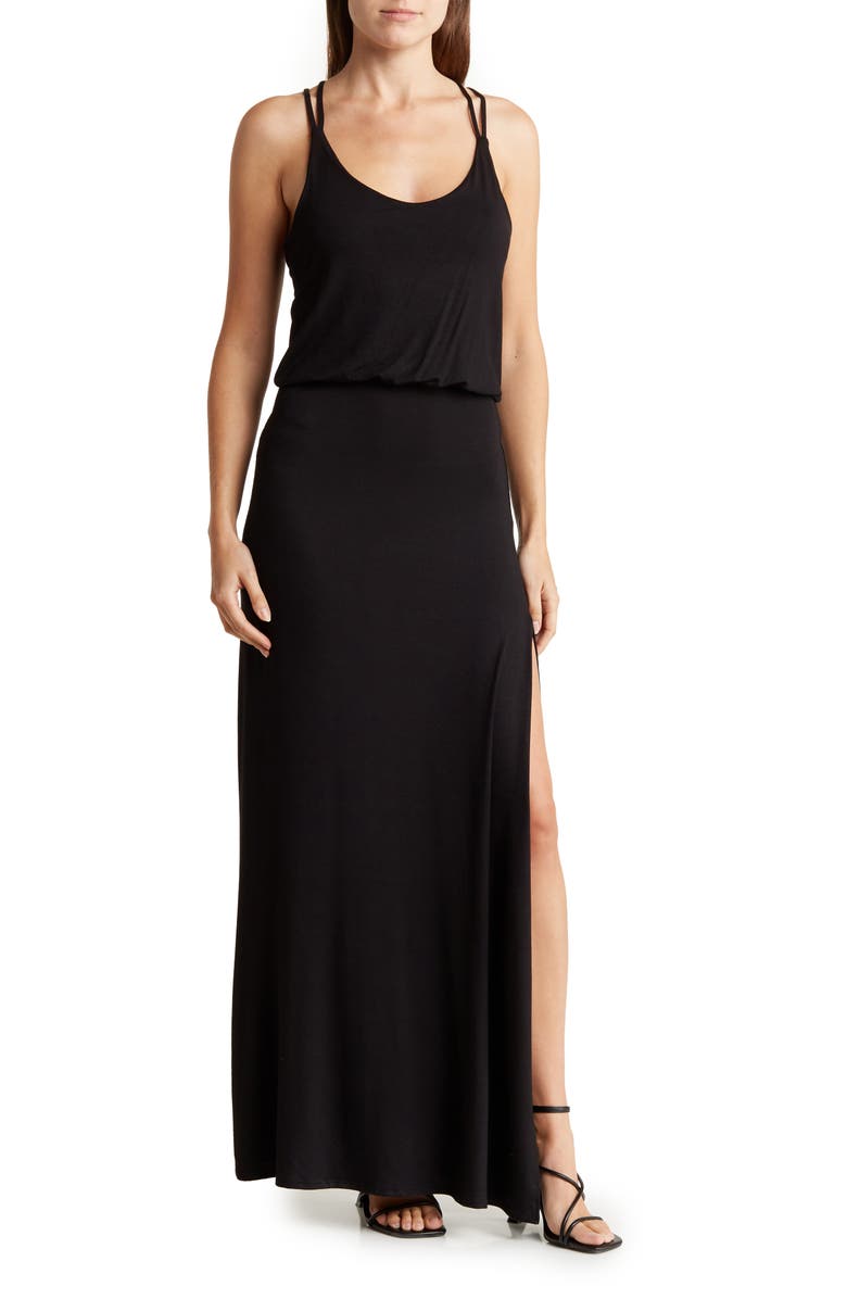 GO COUTURE Crossback Maxi Dress, Main, color, 