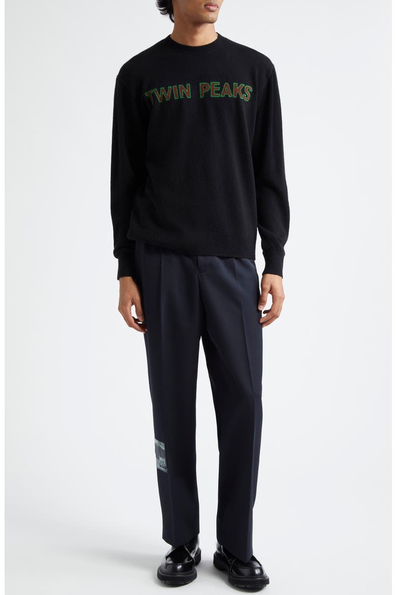 'Twin Peaks' Wool & Cashmere Sweater, Alternate, color, BLACK