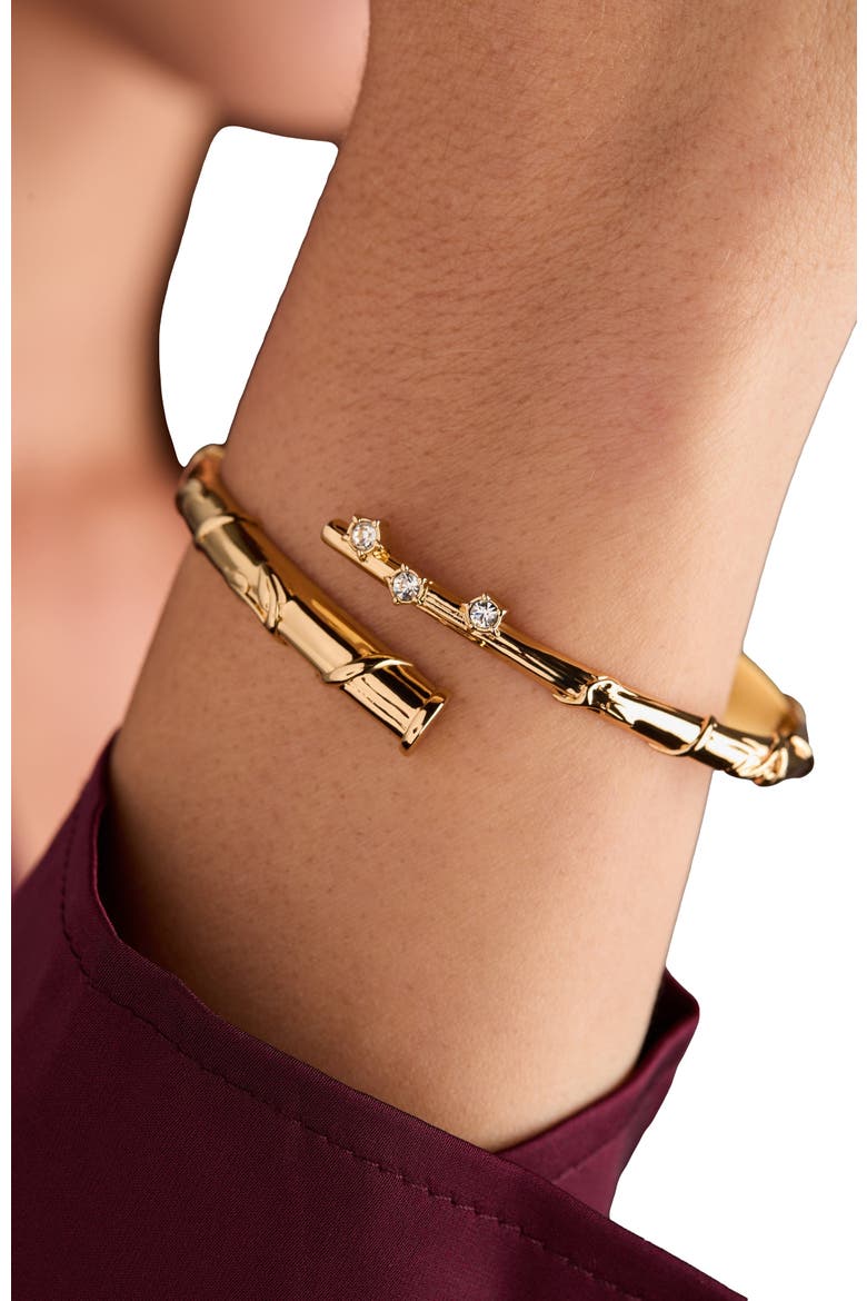Harry Potter Hermione Wand Bypass Cuff Bracelet, Alternate, color, Gold