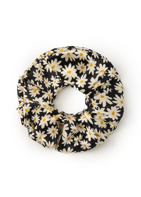 Daisy Silk Scrunchie