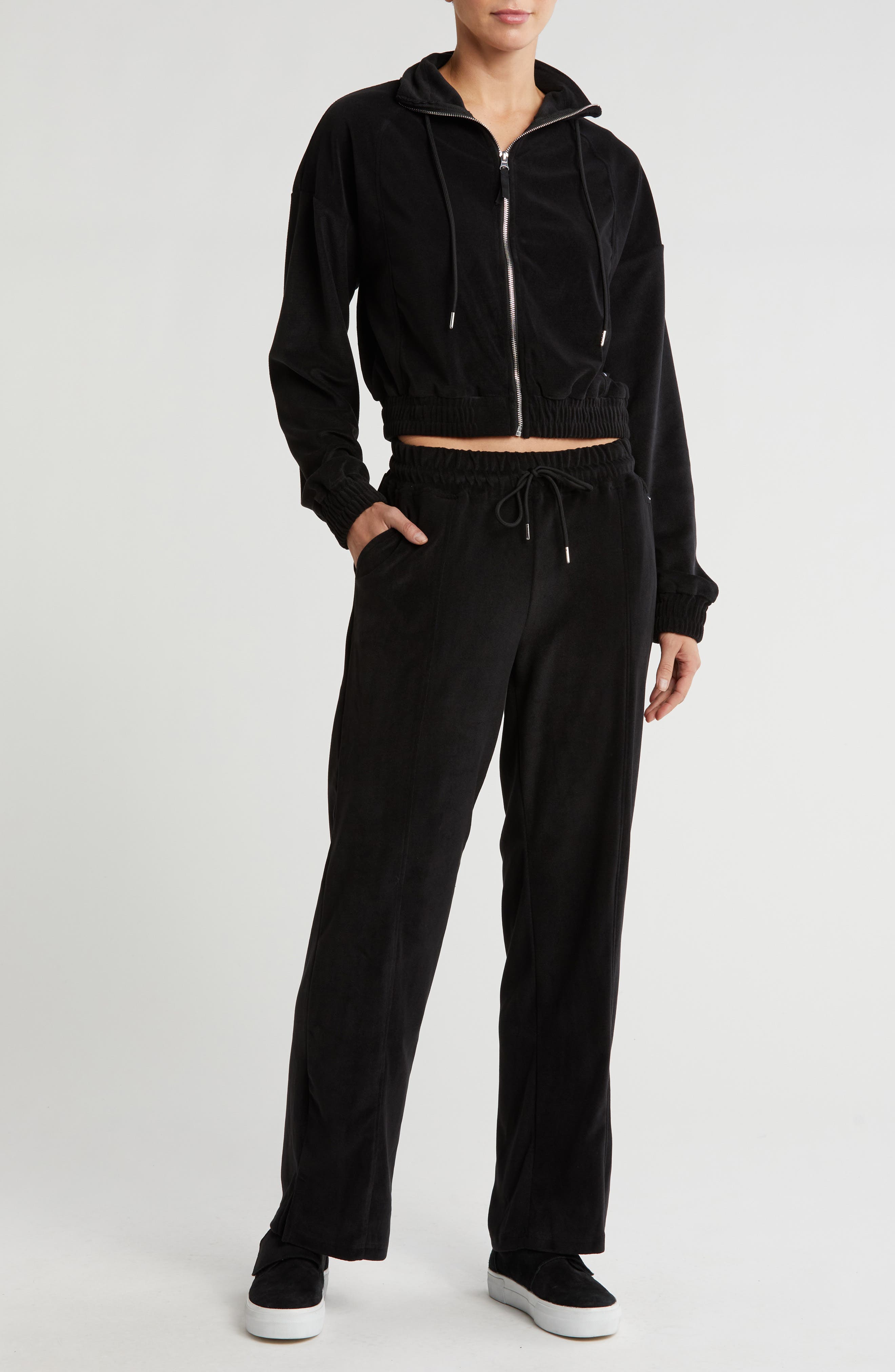 Jessica Simpson Velour Jacket & Sweatpants Set (Women) | Nordstromrack
