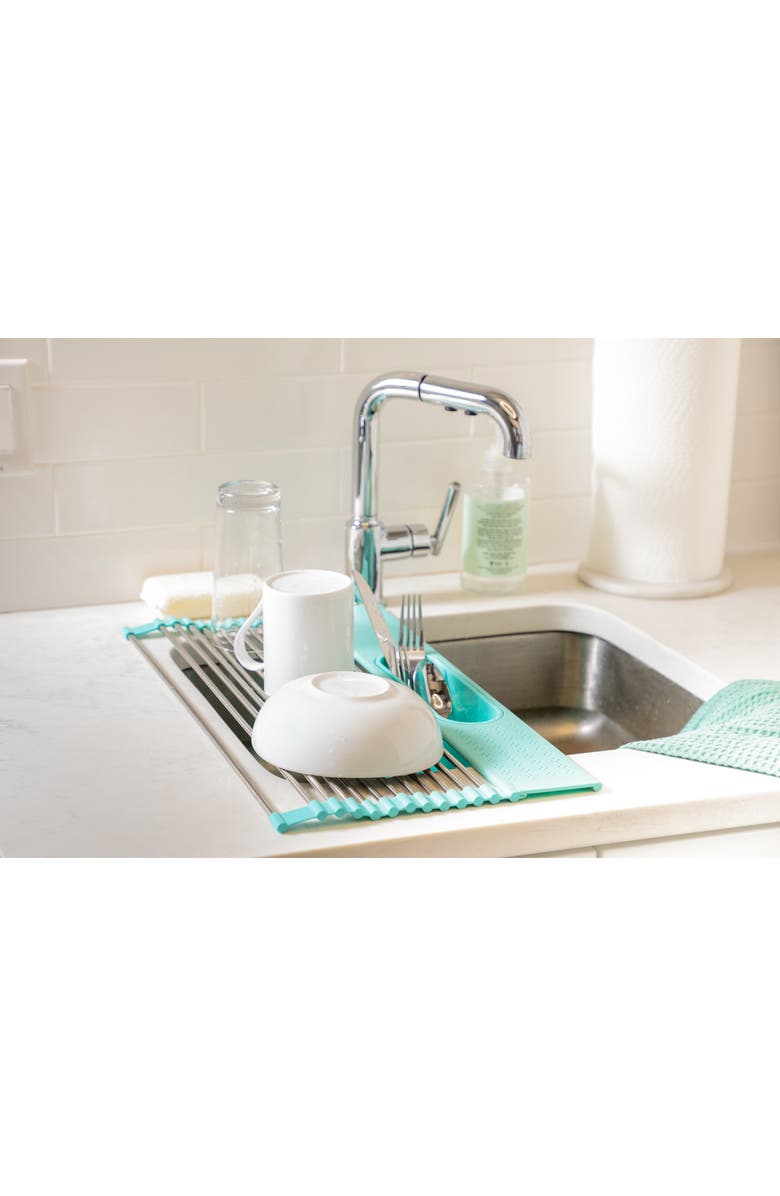 CORE KITCHEN Roll Up Drying Mat, Alternate, color, Key West