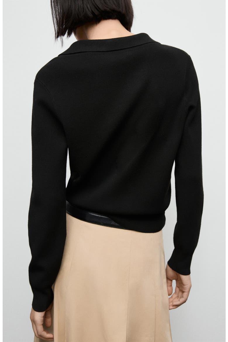 Johnny Collar Sweater, Alternate, color, BLACK