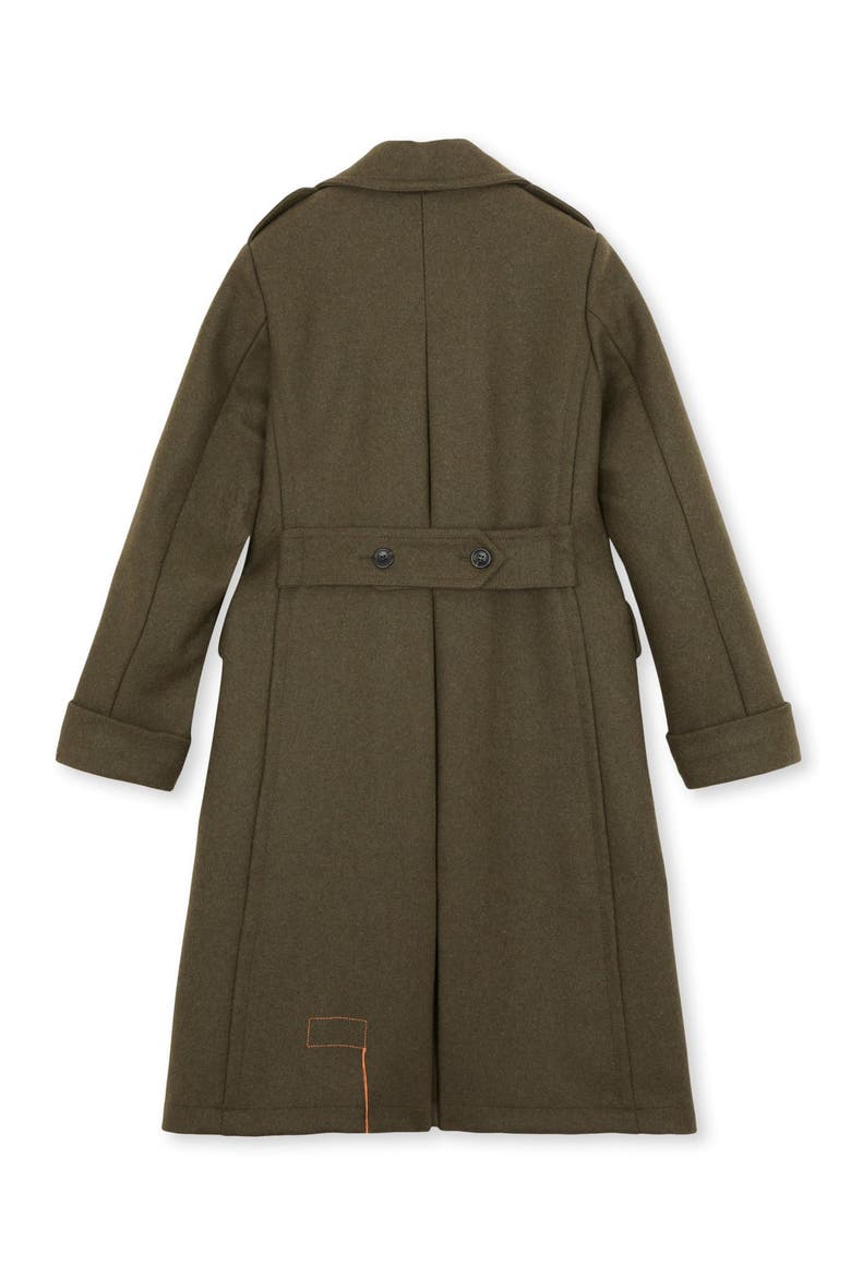 Balbo Double-Breasted Wool Coat, Alternate, color, GREEN