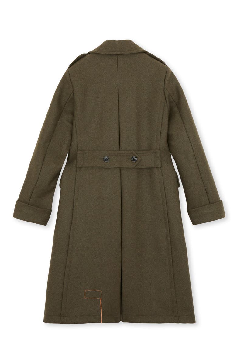 Fortela Balbo Double-Breasted Wool Coat, Alternate, color, Green