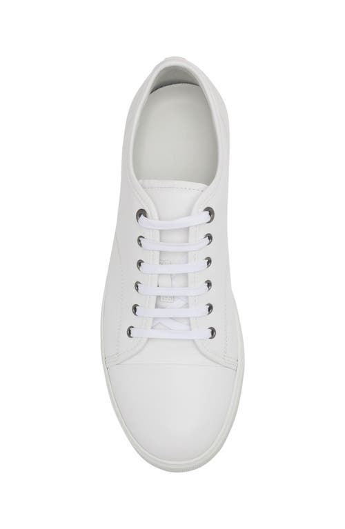 Lanvin Mens Grey Dbb1 Contrast-sole Suede And Leather Low-top Trainers In White