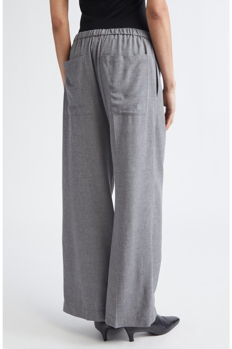 Fluid Pleated Trousers, Alternate, color, MID GREY MELANGE