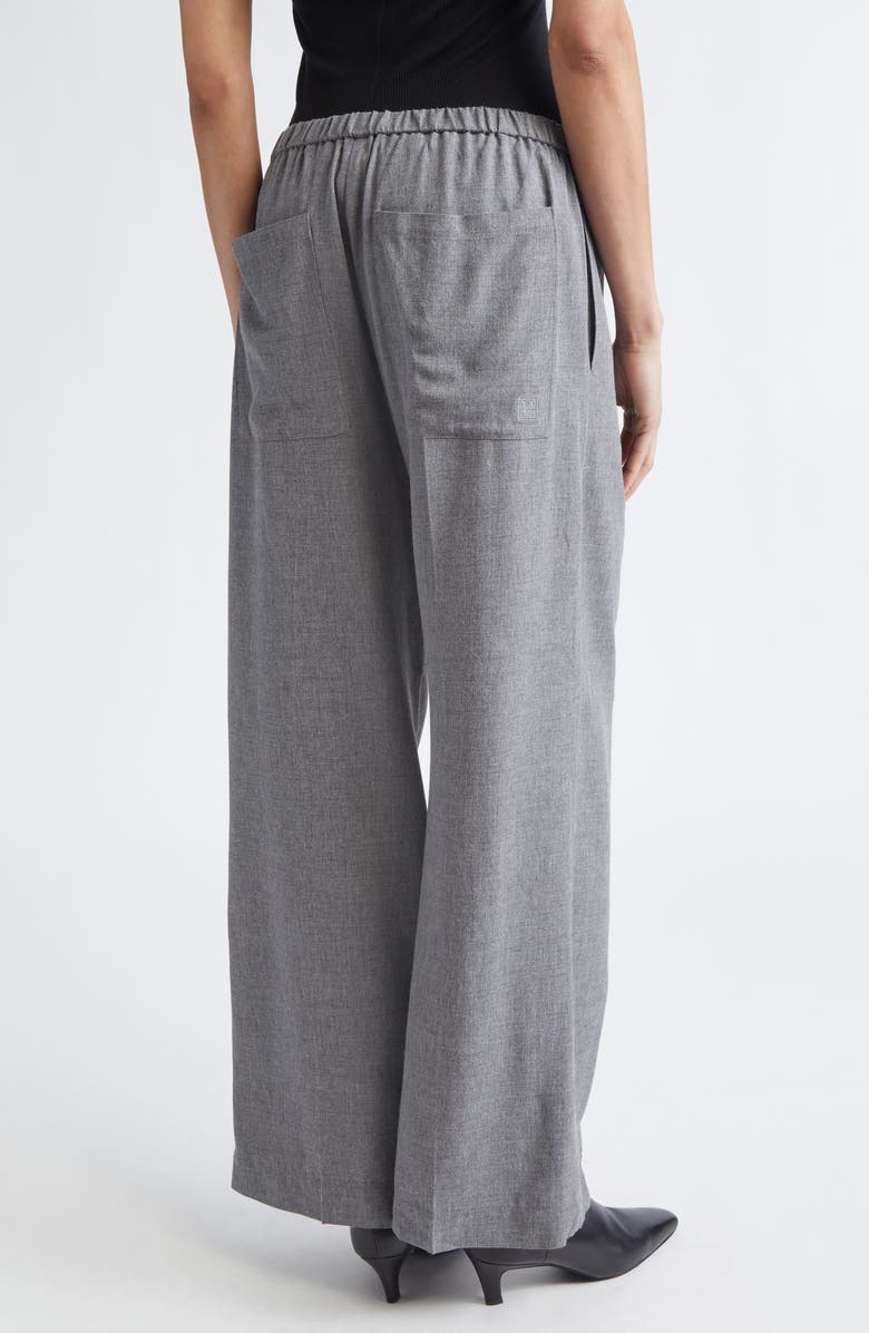 TOTEME Fluid Pleated Trousers, Alternate, color, Mid Grey Melange